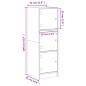 vidaXL Aparador con puertas de vidrio roble ahumado 35x37x109 cm vidaXL Aparador con puertas de vidrio roble ahumado 35x37x109 cm