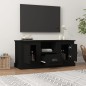 vidaXL Mueble para TV madera contrachapada negro 100x35,5x45 cm