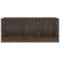 vidaXL Mesa de centro con puertas de vidrio marrón roble 102x50x42 cm