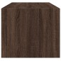 vidaXL Mesa de centro con puertas de vidrio marrón roble 102x50x42 cm