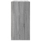 vidaXL Armario auxiliar puertas de vidrio gris Sonoma 68x37x75,5 cm