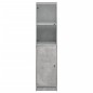 vidaXL Aparador con puerta de vidrio gris hormigón 35x37x142 cm vidaXL Aparador con puerta de vidrio gris hormigón 35x37x142 cm