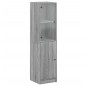 vidaXL Aparador con puerta de vidrio gris Sonoma 35x37x142 cm vidaXL Aparador con puerta de vidrio gris Sonoma 35x37x142 cm