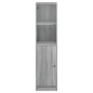 vidaXL Aparador con puerta de vidrio gris Sonoma 35x37x142 cm vidaXL Aparador con puerta de vidrio gris Sonoma 35x37x142 cm