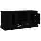 vidaXL Mueble para TV madera contrachapada negro 100x35,5x45 cm