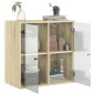 vidaXL Mueble de pared puertas de vidrio roble Sonoma 68x37x68,5 cm