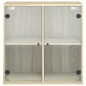 vidaXL Mueble de pared puertas de vidrio roble Sonoma 68x37x68,5 cm