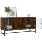 vidaXL Mueble de TV con puertas de vidrio roble ahumado 102x37x50 cm vidaXL Mueble de TV con puertas de vidrio roble ahumado 102x37x50 cm