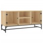 vidaXL Mueble de TV con puertas de vidrio roble Sonoma 102x37x50 cm
