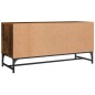 vidaXL Mueble de TV con puertas de vidrio roble ahumado 102x37x50 cm vidaXL Mueble de TV con puertas de vidrio roble ahumado 102x37x50 cm