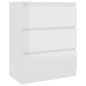 vidaXL Aparador de madera contrachapada blanco brillante 60x35x76 cm vidaXL Aparador de madera contrachapada blanco brillante 60x35x76 cm