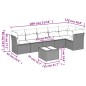 vidaXL Set sofás de jardín 7 piezas y cojines ratán sintético beige