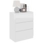 vidaXL Aparador de madera contrachapada blanco brillante 60x35x76 cm vidaXL Aparador de madera contrachapada blanco brillante 60x35x76 cm