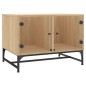 vidaXL Mesa de centro con puertas de vidrio roble Sonoma 68,5x50x50 cm vidaXL Mesa de centro con puertas de vidrio roble Sonoma 68,5x50x50 cm