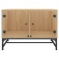 vidaXL Mesa de centro con puertas de vidrio roble Sonoma 68,5x50x50 cm vidaXL Mesa de centro con puertas de vidrio roble Sonoma 68,5x50x50 cm