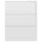vidaXL Aparador de madera contrachapada blanco brillante 60x35x76 cm vidaXL Aparador de madera contrachapada blanco brillante 60x35x76 cm