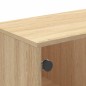 vidaXL Mesa de centro con puertas de vidrio roble Sonoma 68,5x50x50 cm vidaXL Mesa de centro con puertas de vidrio roble Sonoma 68,5x50x50 cm