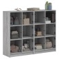 vidaXL Estantería con puertas madera gris Sonoma 136x37x109 cm vidaXL Estantería con puertas madera gris Sonoma 136x37x109 cm