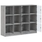 vidaXL Estantería con puertas madera gris Sonoma 136x37x109 cm vidaXL Estantería con puertas madera gris Sonoma 136x37x109 cm