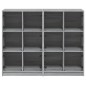 vidaXL Estantería con puertas madera gris Sonoma 136x37x109 cm vidaXL Estantería con puertas madera gris Sonoma 136x37x109 cm