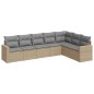 vidaXL Set sofás de jardín 7 piezas y cojines ratán sintético beige vidaXL Set sofás de jardín 7 piezas y cojines ratán sintético beige