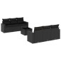 vidaXL Set de comedor de jardín 7 pzas y cojines ratán sintético negro vidaXL Set de comedor de jardín 7 pzas y cojines ratán sintético negro