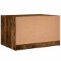 vidaXL Mesa de centro con puertas de vidrio roble ahumado 68x50x42 cm vidaXL Mesa de centro con puertas de vidrio roble ahumado 68x50x42 cm