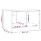 vidaXL Mesa de centro con puertas de vidrio roble ahumado 68x50x42 cm vidaXL Mesa de centro con puertas de vidrio roble ahumado 68x50x42 cm