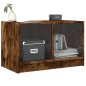 vidaXL Mueble de TV con puertas de vidrio roble ahumado 68x37x42 cm vidaXL Mueble de TV con puertas de vidrio roble ahumado 68x37x42 cm