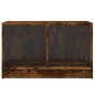 vidaXL Mueble de TV con puertas de vidrio roble ahumado 68x37x42 cm vidaXL Mueble de TV con puertas de vidrio roble ahumado 68x37x42 cm