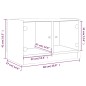 vidaXL Mueble de TV con puertas de vidrio roble ahumado 68x37x42 cm vidaXL Mueble de TV con puertas de vidrio roble ahumado 68x37x42 cm