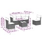vidaXL Set de sofás de jardín 6 piezas y cojines ratán sintético negro vidaXL Set de sofás de jardín 6 piezas y cojines ratán sintético negro