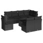 vidaXL Set de sofás de jardín 8 piezas y cojines ratán sintético negro vidaXL Set de sofás de jardín 8 piezas y cojines ratán sintético negro