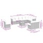 vidaXL Set de sofás de jardín 11pzas con cojines ratán sintético beige vidaXL Set de sofás de jardín 11pzas con cojines ratán sintético beige