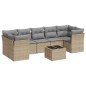vidaXL Juego de sofás de jardín con cojines beige 8 pzas ratán PE vidaXL Juego de sofás de jardín con cojines beige 8 pzas ratán PE