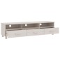 vidaXL Mueble de TV HAMAR madera maciza de pino blanco 158x40x40 cm
