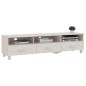 vidaXL Mueble de TV HAMAR madera maciza de pino blanco 158x40x40 cm