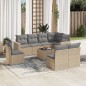vidaXL Set de sofás de jardín 9 pzas con cojines ratán sintético beige vidaXL Set de sofás de jardín 9 pzas con cojines ratán sintético beige