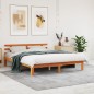 vidaXL Estructura cama con cabecero madera pino marrón cera 180x200 cm vidaXL Estructura cama con cabecero madera pino marrón cera 180x200 cm