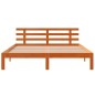 vidaXL Estructura cama con cabecero madera pino marrón cera 180x200 cm vidaXL Estructura cama con cabecero madera pino marrón cera 180x200 cm