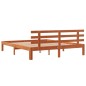 vidaXL Estructura cama con cabecero madera pino marrón cera 180x200 cm vidaXL Estructura cama con cabecero madera pino marrón cera 180x200 cm