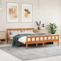 vidaXL Estructura cama con cabecero madera pino marrón cera 150x200 cm vidaXL Estructura cama con cabecero madera pino marrón cera 150x200 cm