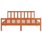vidaXL Estructura cama con cabecero madera pino marrón cera 150x200 cm vidaXL Estructura cama con cabecero madera pino marrón cera 150x200 cm