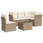 vidaXL Juego de sofás jardín con cojines 6 pzas ratán sintético beige vidaXL Juego de sofás jardín con cojines 6 pzas ratán sintético beige