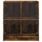 vidaXL Armario auxiliar puertas de vidrio roble Sonoma 68x37x75,5 cm
