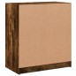 vidaXL Armario auxiliar puertas de vidrio roble Sonoma 68x37x75,5 cm
