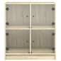 vidaXL Armario auxiliar puertas de vidrio roble Sonoma 68x37x75,5 cm vidaXL Armario auxiliar puertas de vidrio roble Sonoma 68x37x75,5 cm