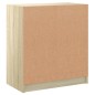 vidaXL Armario auxiliar puertas de vidrio roble Sonoma 68x37x75,5 cm vidaXL Armario auxiliar puertas de vidrio roble Sonoma 68x37x75,5 cm