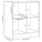 vidaXL Armario auxiliar puertas de vidrio roble Sonoma 68x37x75,5 cm vidaXL Armario auxiliar puertas de vidrio roble Sonoma 68x37x75,5 cm