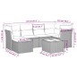 vidaXL Set sofás de jardín 7 piezas y cojines ratán sintético beige vidaXL Set sofás de jardín 7 piezas y cojines ratán sintético beige